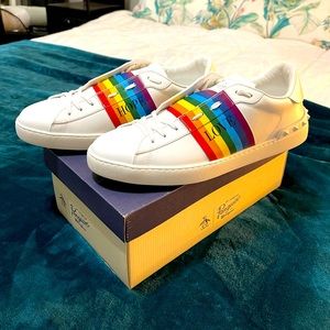 Mens Valentino Rockstud Rainbow Pride Sneaker US 14 Euro 47